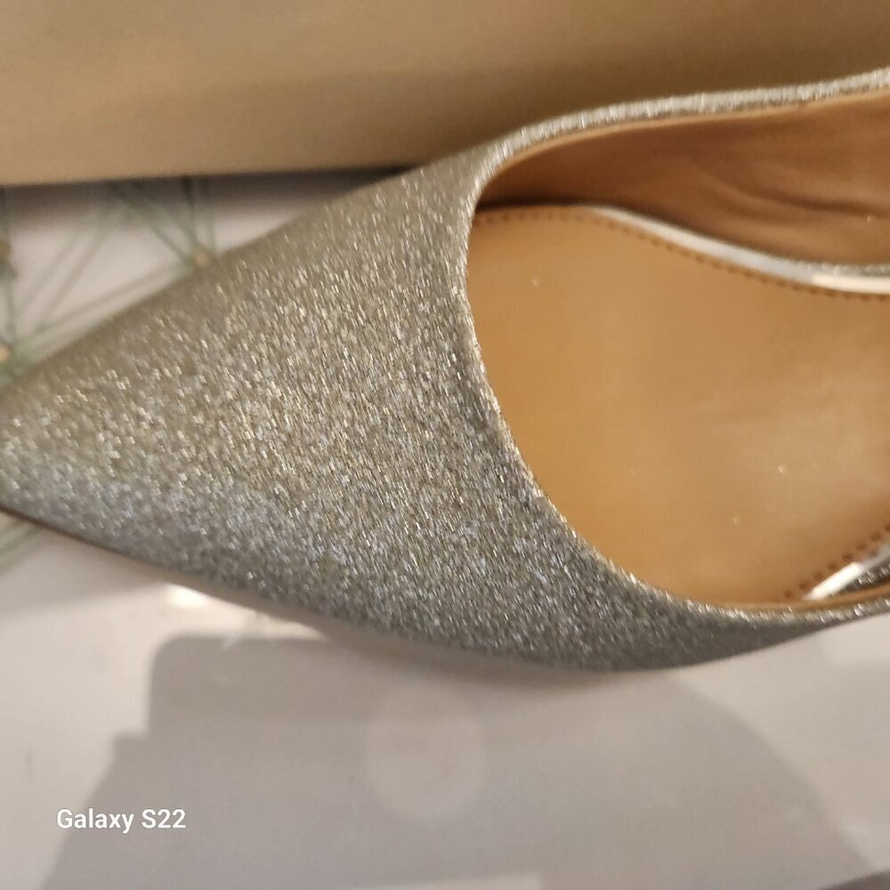 Jewel Badgley Mishka Royalty Pointed Silver Toe Kitten Heels. NIB. Size Various - Picture 2 of 11